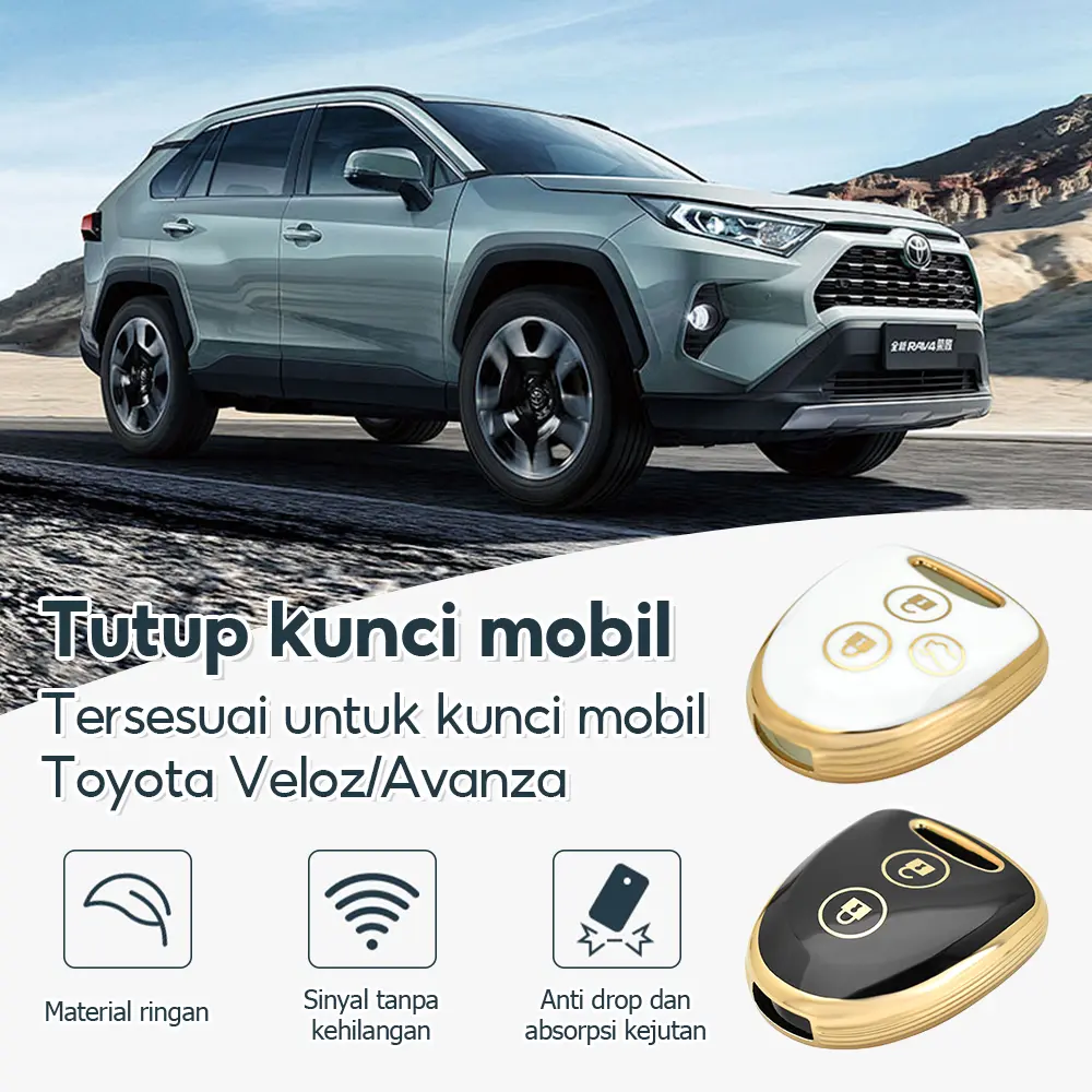 Casing pelindung kunci mobil TPU, terbuat dari bahan TPU, dengan desain jendela silikon, memberikan perlindungan menyeluruh 360 derajat.