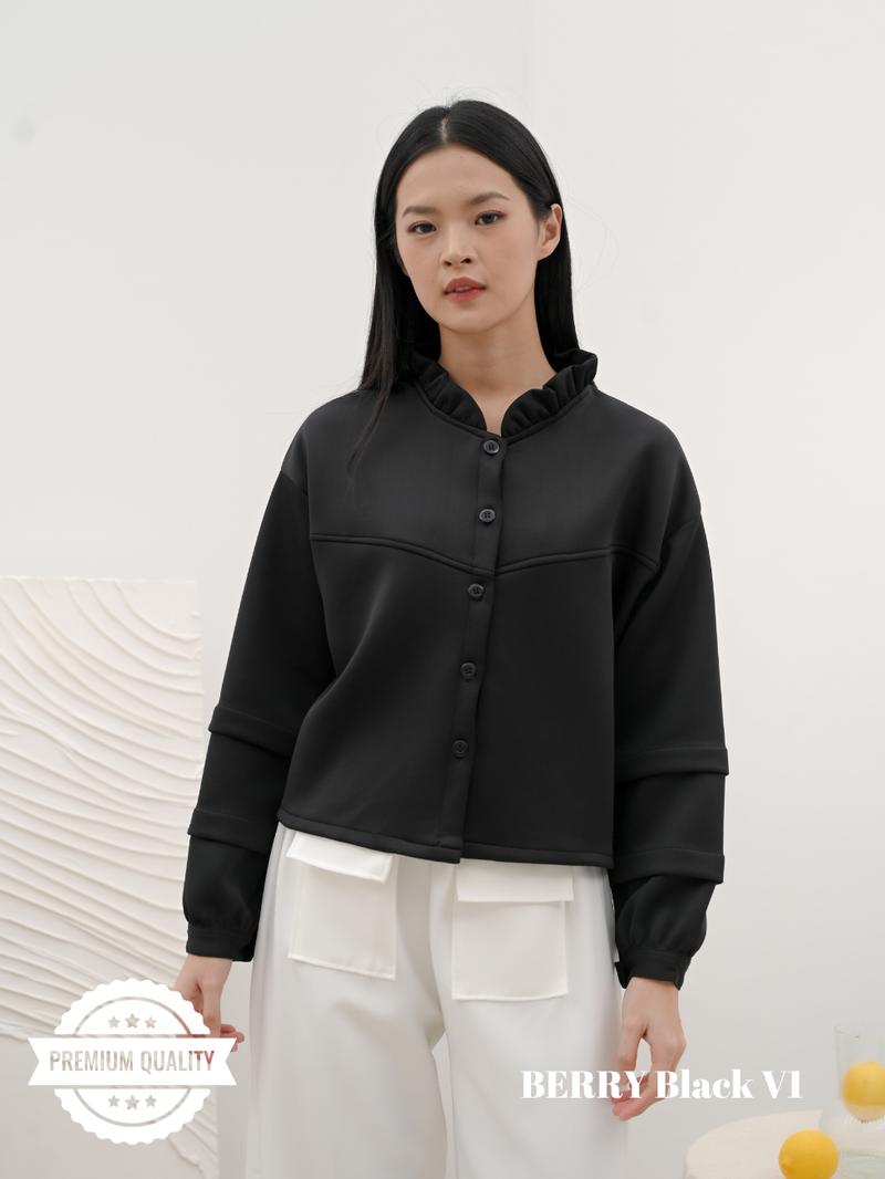 Product Introduction of Cammomile NEW BERRY outer corduray lengan polos 2307011 atasan wanita kekinian jaket wanita korean style 29