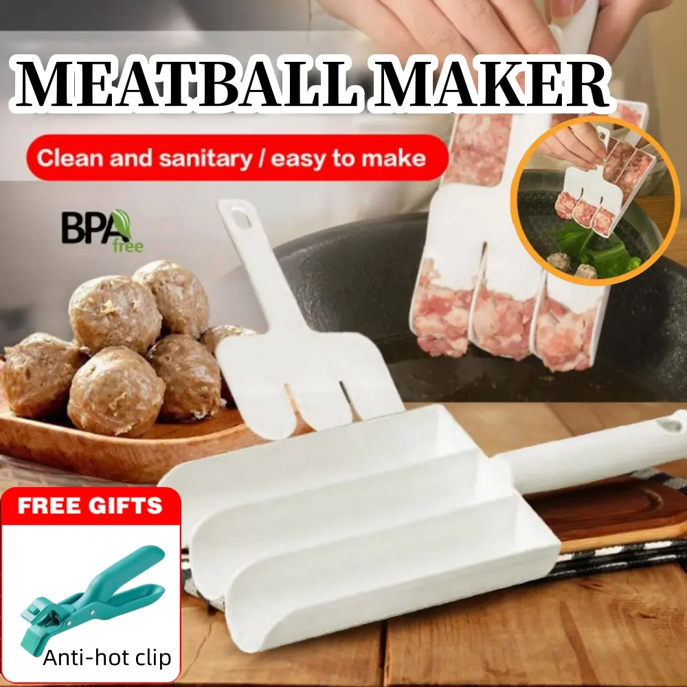 【Low price】Meatball Maker Pushing Balls No Stick Stuffed Poultry Scoop Meat Ball Food-grade PP Material Kitchen Cooking Tool 4 IN 1/3 IN 1