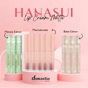 Hanasui Mattedorable Lip Cream Boba - Lip Stain Lip Tint Warna Lengkap
