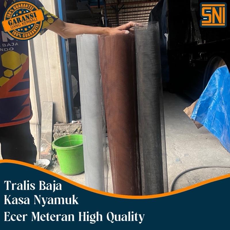 KAWAT NYAMUK Baja Wirmesh Teralis Baja Meteran Hitam Putih Coklat 1