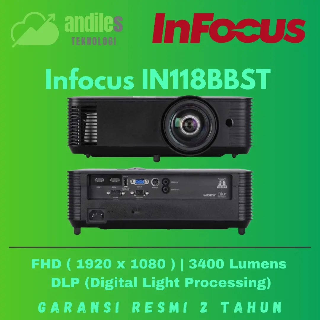 FHD Projector Short Throw Infocus IN118BBST FHD 1080p - Proyektor IN118BBSST Short Throw FHD