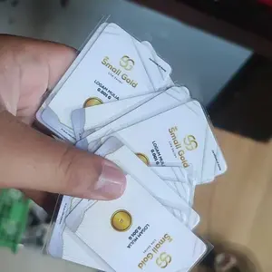 Souvenir emas mini 0.001 Gr logam mulia Emas murni 24K mini gold baby gold micro gold nano gold love gold small gold