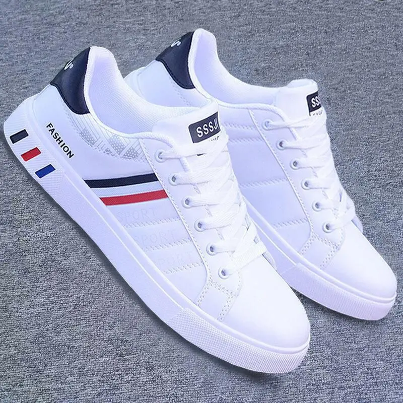Giày Thể Thao Nam, Siêu Nhẹ, Màu Trắng, Giày Thường Ngày Giày Chạy Bộ Nam, Giày Vải, Thoáng Khí, Giày Nam Shoes Sneaker Đế Bằng