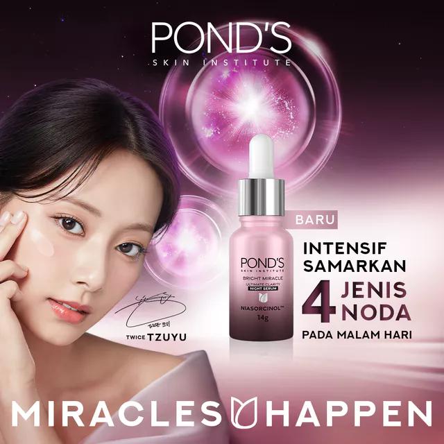 Pond's Bright Miracle Ultimate Clarity Night Serum 14G Acid Hitam Kusam Memudarkan 0