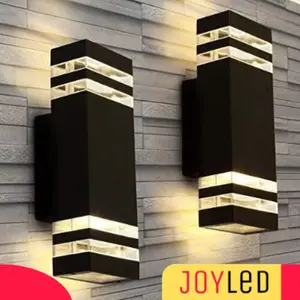 Kap Lampu Hias Dinding Pilar Taman Kotak Dua Arah E27 Outdoor Waterproof