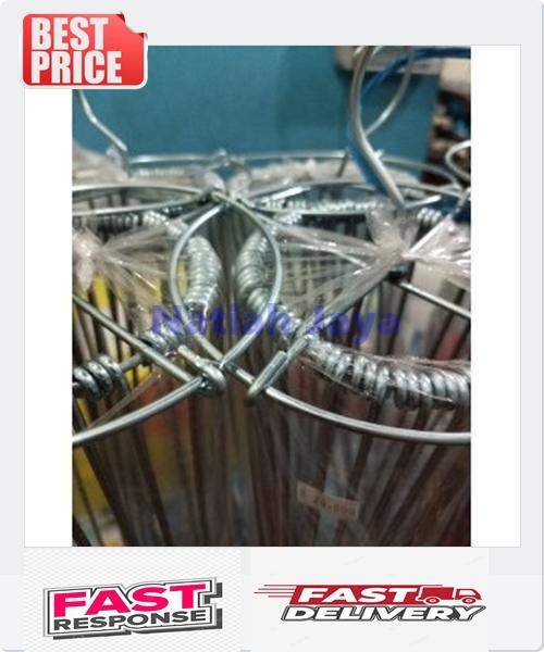 Jemuran Baju Bayi 24 Stik Stainless Steel Anti Karat Lipat Hemat Ruang - Besi, Pakaian 3