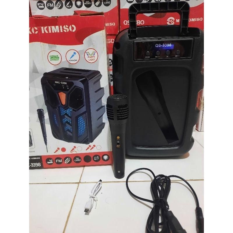 COD SPEAKER WIRELESS KIMISO QS 3398 SPEAKER KAROKE 6,8 INCH FULL BASS Bluetooth 5