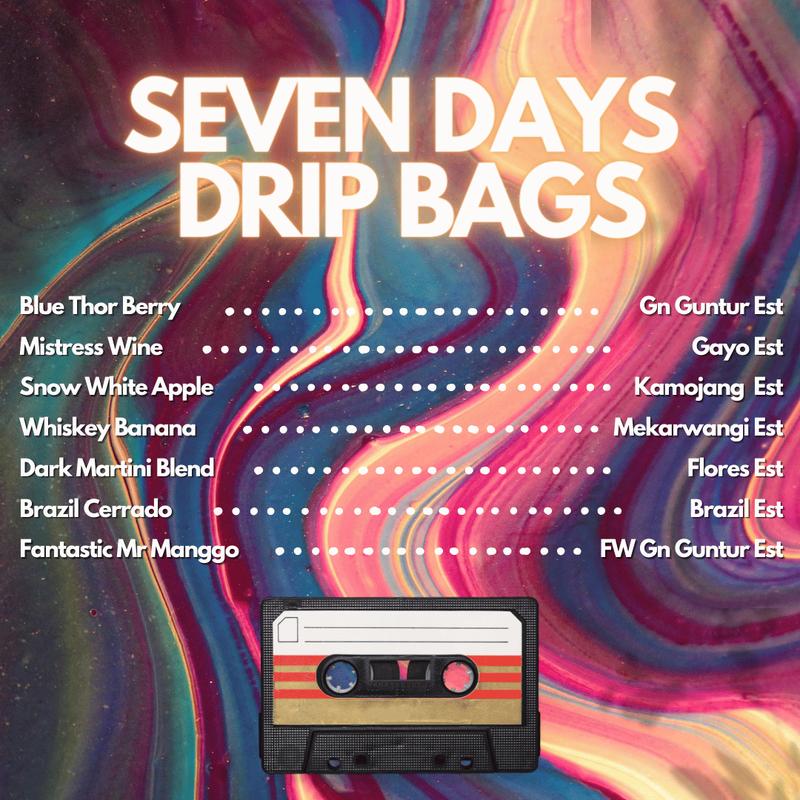 Seven Days Drip Bag filter Coffee  By Black Potion Roastery instant kopi Bubuk 2
