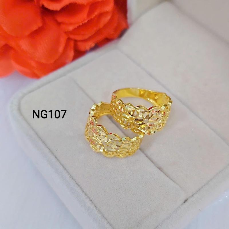 Nhẫn Kim Tiền Titan Thu Hút May Mắn Xi Vàng Bền Màu Mẫu Hot Sang Trọng Không Gỉ