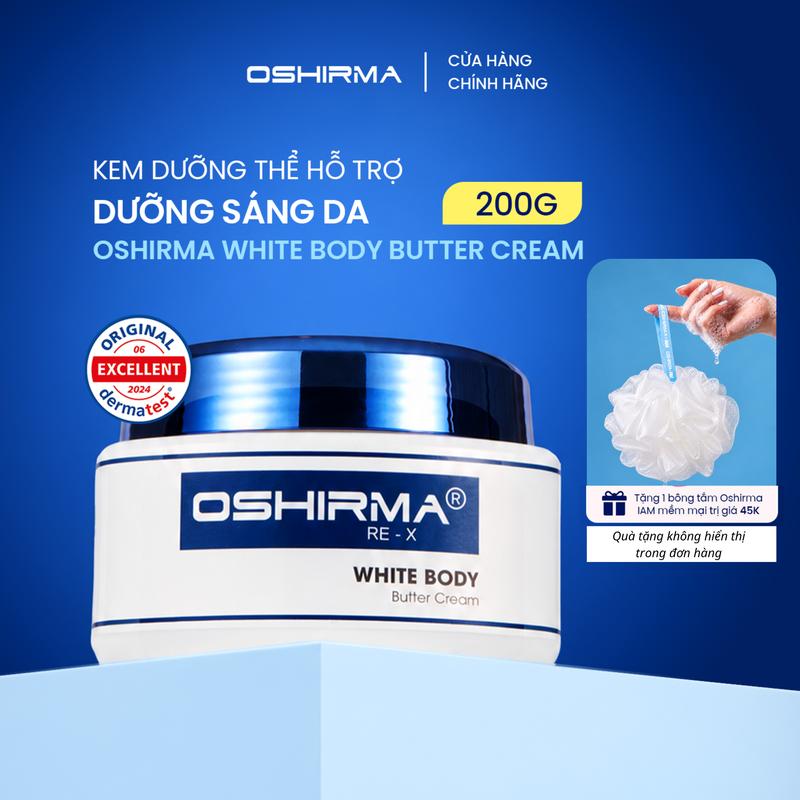 Kem Dưỡng Thể Hỗ Trợ Dưỡng Sáng Da Oshirma White Body Butter Cream 200G