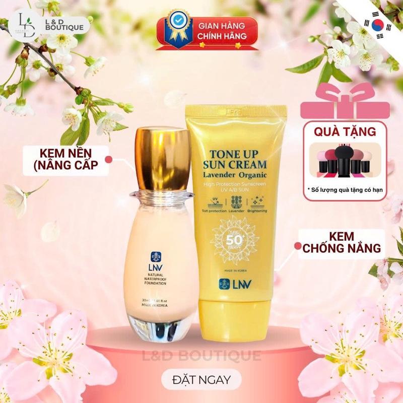 Combo Kem Chống Nắng + Kem Nền Hàn Quốc LNV Lô Mới SPF50 PA+++ - Cosmetic, Mỹ Phẩm Cosmetic Mỹ Phẩm Trang Điểm Skincare Serum