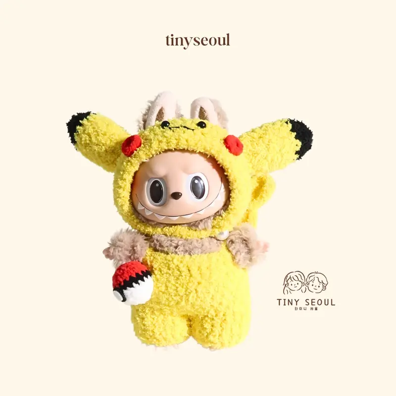 BAJU LABUBU 17CM KNIT - LABUBU OUTFIT - Baju Rajut Boneka Labubu Macaron 5