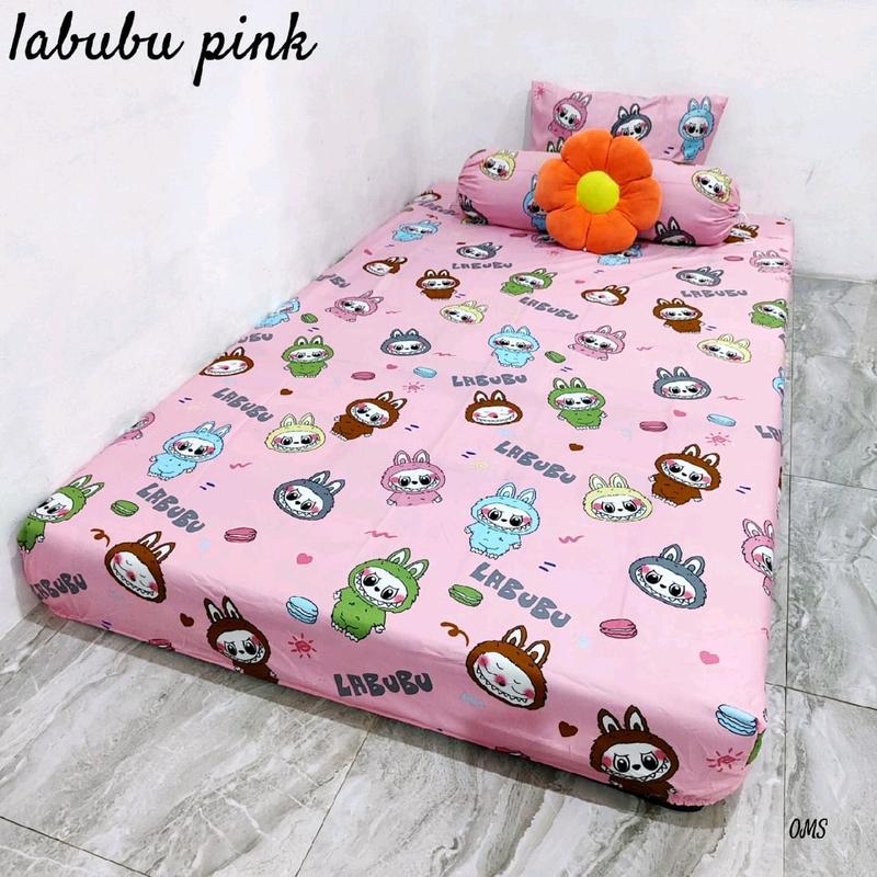 COD sprei saja ANTI GESER DOUBLE KARET homemade tanpa sarung bantal guling motif karakter kartun anak lucu ukuran 120*200 4
