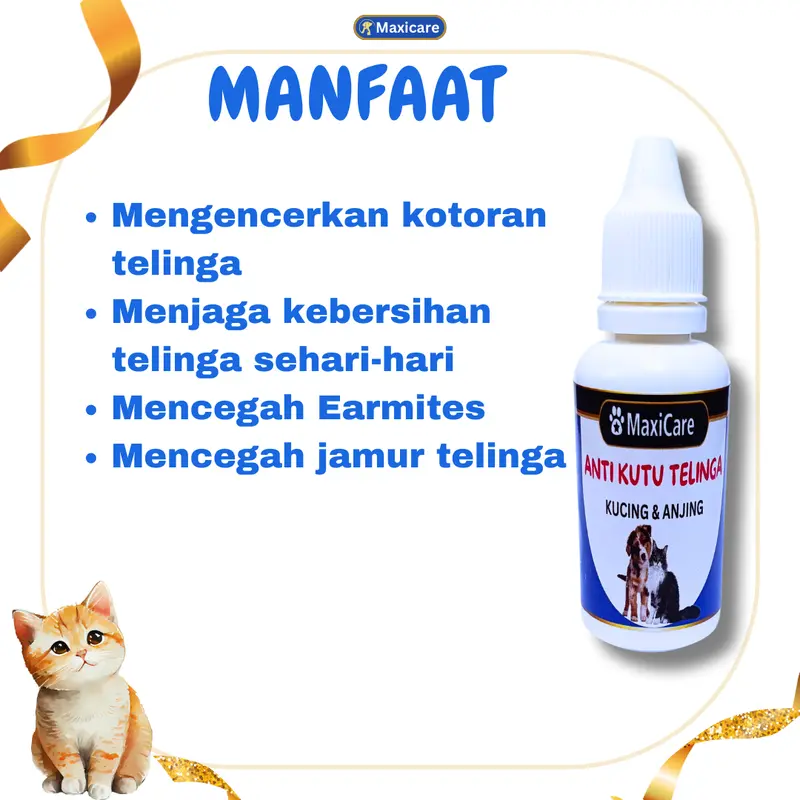 Obat Kutu Telinga Kucing dan Anjing Mengatasi Earmites, Radang, Bengkak, earmites drop , Clever Solution, Royal Care, Golden Paw 1