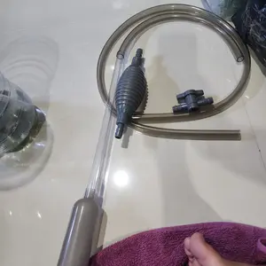 Alat Pembersih Aquarium Pompa Penghisap Kotoran Ikan Vakum Pembersih Akuarium Aquascape 1.5m