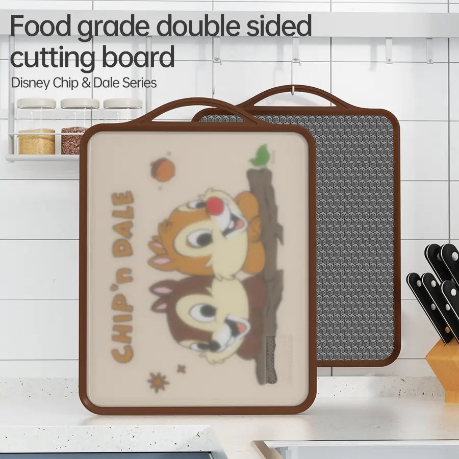 Multifunctional thickened non-slip and mildew-proof double-sided cutting board for home dormitory fruit board fruit cutting knife board