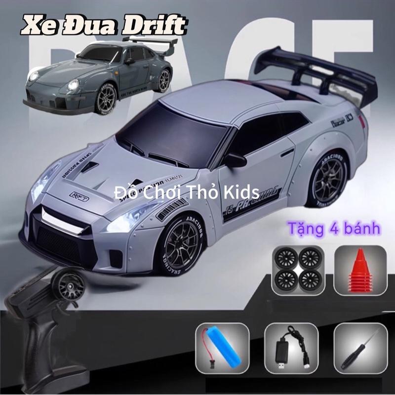  Siêu xe đua Rc Drift Racing 4WD điều khiển từ xa tốc độ cao 25km h  có nút điều tốc  sử dụng pin sạc tặng kèm 4 bánh drift Đồ Chơi Toy 