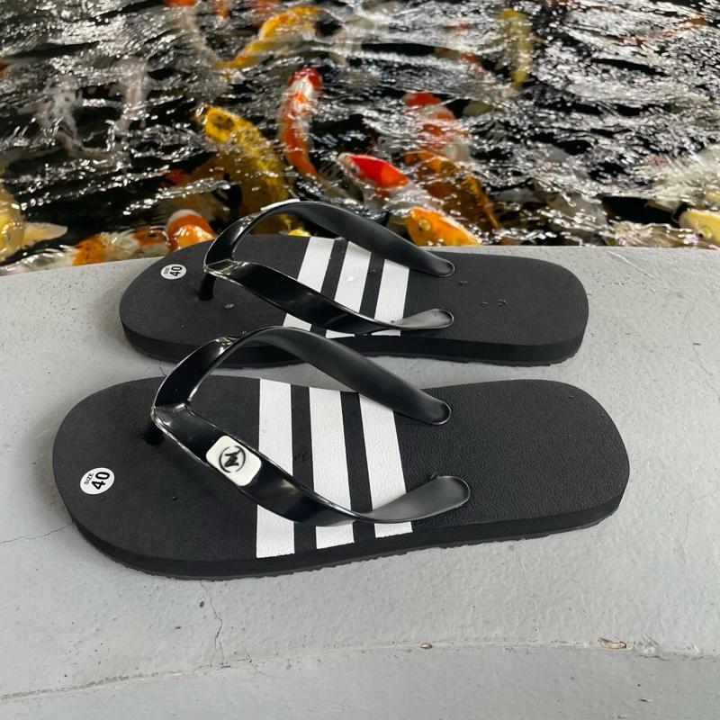 Dép tông nam dép lào nam xỏ ngón thiết kế phối sọc thời trang đế cao su cứng