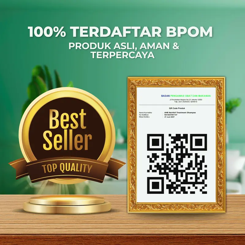 AHE Hair Fall Treatment Shampoo Hair Care Anti Hair Loss Oil Control Anti Dandruff Shampoo Anti Rontok Shampoo Anti Ketombe with Keratine and Zinc 300ML 2