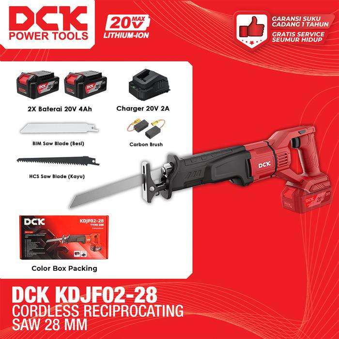 Gambar DCK Cordless Reciprocating Saw 28mm / Mesin Gergaji Sabre Saw / Gergaji Baterai KDJF02-28 dari DCK Power Tools Indonesia Kota Administrasi Jakarta Barat Tokopedia