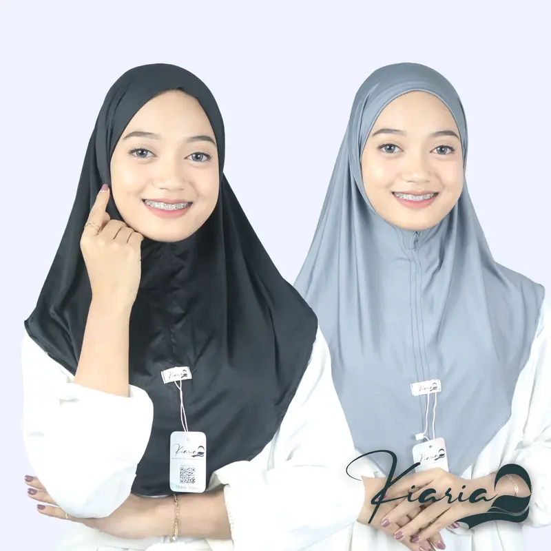 Kiaria - Daily Hijab Instan Non Pet Size L Bergo Bahan Jersey Casual Premium Noura 8