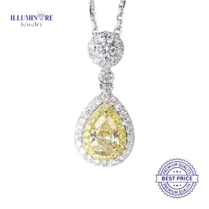 Illuminare-(100% Original) HL-NC01 Kalung Liontin Fashion Wanita Diamond Look Perak Silver Sterling S925 18K Gold Plating