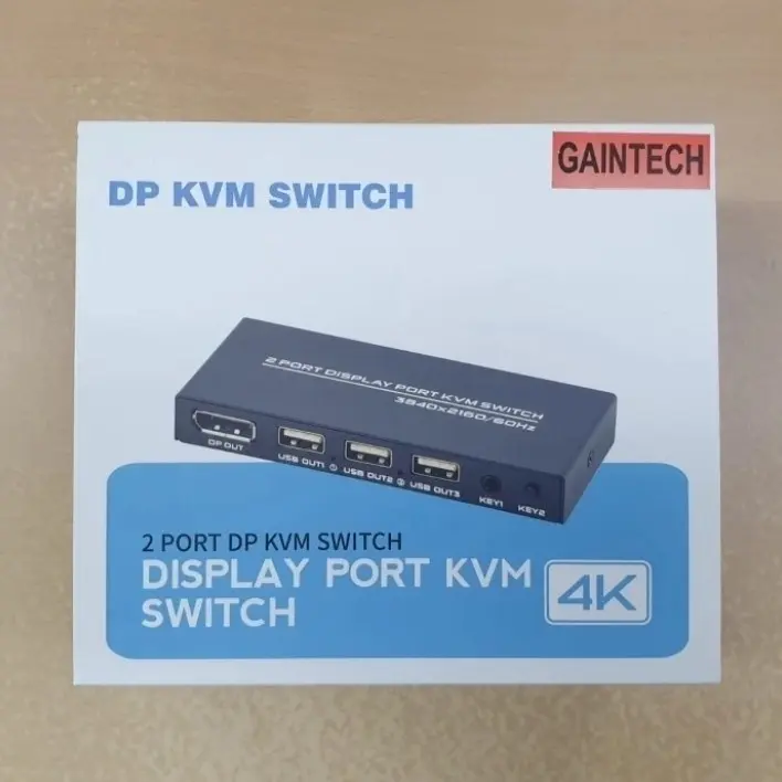 DP ( Display Port ) KVM Switch 2 Port Gaintech