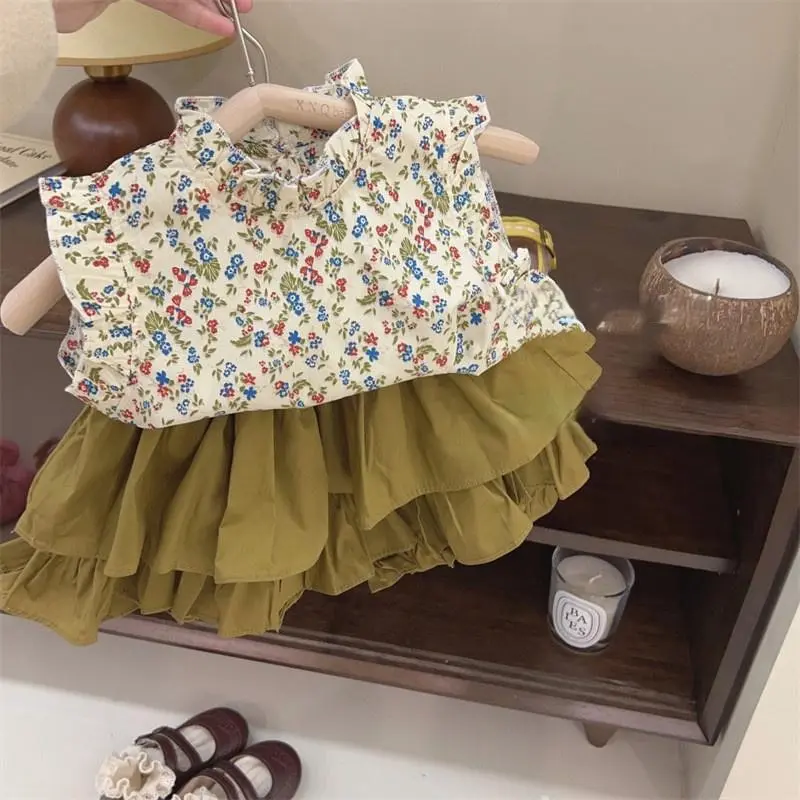 1-5 thn || SETELAN BAJU + CELANA ROK (1 set) ANAK JALAN CASUAL BAJU ATASAN TXY XL 6