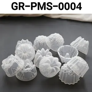 GR-PMS-0004 Cetakan pudding puding mini jelly mawar hati lotus