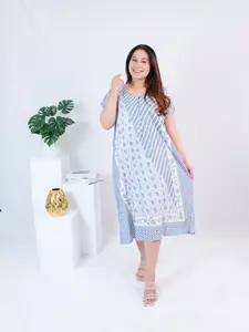 Daster Lowo Jumbo Motif Semerbak LD 130 Busui  Wanita Bumil Katun Rayon Gonegina