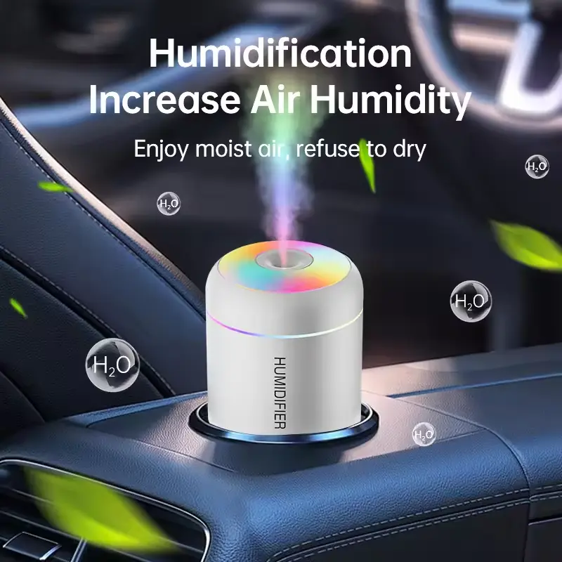 Máy Tạo Độ Ẩm Không Khí Mini, Dung Tích 180ML, Chạy Bằng USB, Máy Khuếch Tán Hương Thơm Bằng Điện, Máy Lọc Tinh Dầu, Máy Tạo Sương Tinh Dầu Thơm, Có Đèn, Thích Hợp Cho Xe Hơi, Gia Đình Và Phòng Ngủ