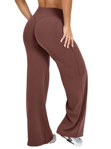 Leggings sueltos y rectos de 31 pulgadas para mujer, Leggings para ejercicio sin costura frontal, Cintura alta, pantalones de yoga para gimnasio con textura de mantequilla, Pantalones casuales suaves y elásticos de cintura alta con pierna recta para mujer