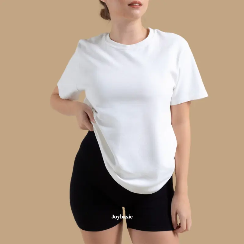 AIJO | Kaos Cewek Polos Oversized Original Basic Cotton Combed Halus - Atasan Wanita Kaos Combed Katun Baju Oblong Simple Dewasa 0