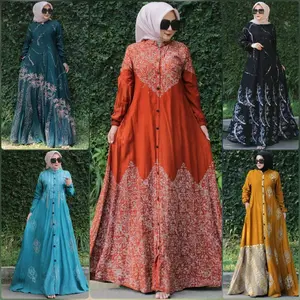 gamis terbaru gamis kancing saku+tali samping klok3m size s.m.l.xl.xxl