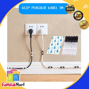 Klip Kabel Organizer isi 20 Pcs / Klip Perapih Perekat Pengikat