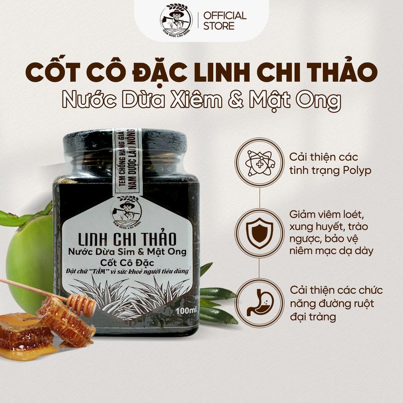  CỐT CÔ ĐẶC LINH CHI THẢO NƯỚC DỪA XIÊM & MẬT ONG - Hỗ Trợ Dạ Dày & Tiêu Hóa | Nam Dược Lão Nông 