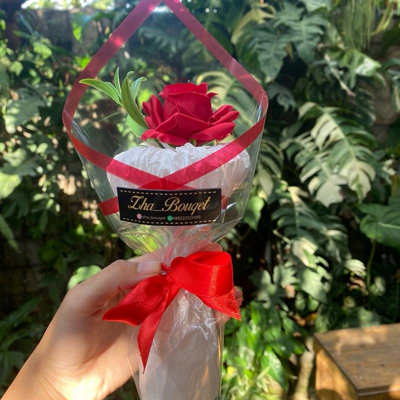 Buket single Rose bunga tangkai 2