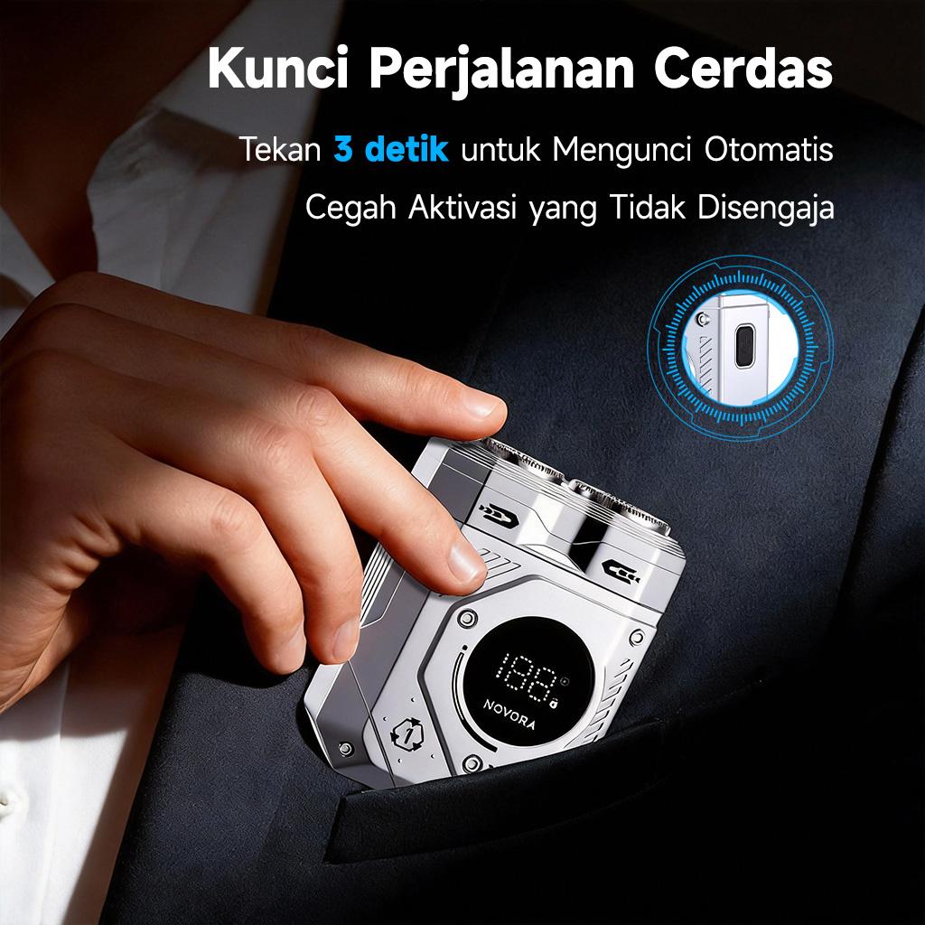 NOVORA Mini Shaver & Trimmer 2-in-1 Pemotong Jenggot dan Bulu Hidung Basah dan Kering, Daya Baterai 60 Hari, Garansi Satu Tahun NOVORA Mini Shaver & Trimmer 2-in-1 Pemotong Jenggot dan Bulu Hidung Basah dan Kering, Daya Baterai 60 Hari, Garansi Satu Tahun