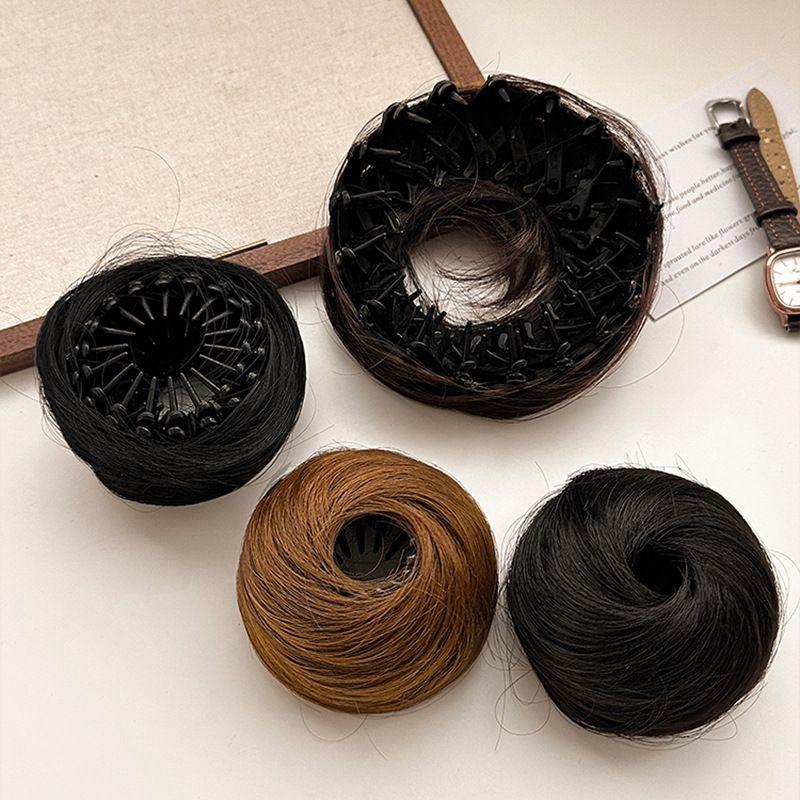 KONDE CEPOL INSTAN CAKRAM SANGGUL WIG MESSY BUN RAMBUT PALSU HAIR SINTETIS ANTISLIP SIRKAM JEPIT PREMIUM ANTI KILAP