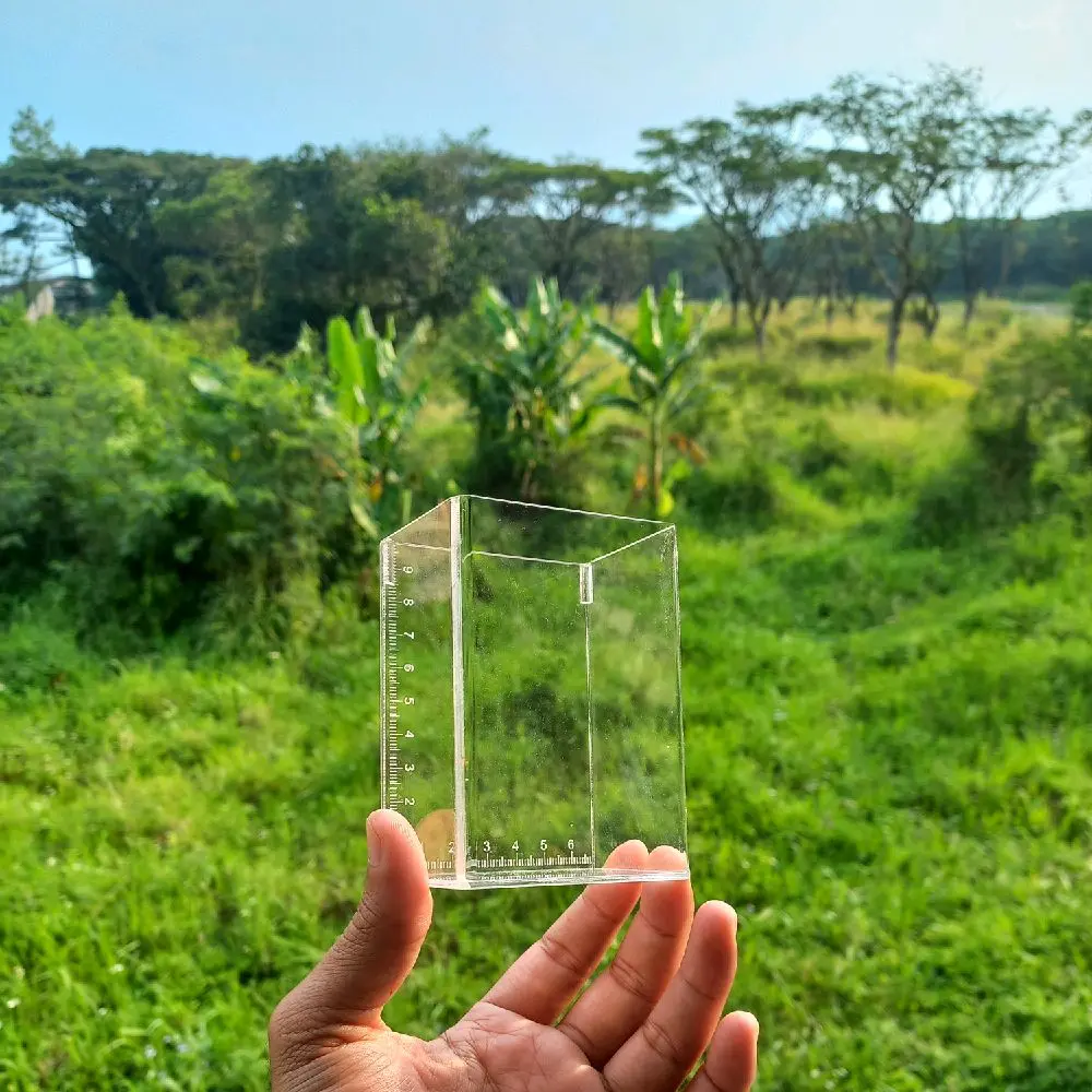 soliter akrilik display Guppy/Molly 5x5x10cm background ukuran Cm