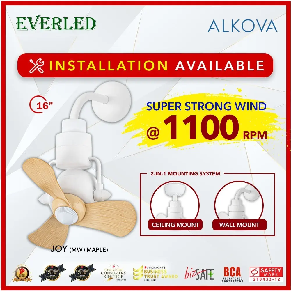Alpha Joy 16'' Dua Mounting System Corner Fan
