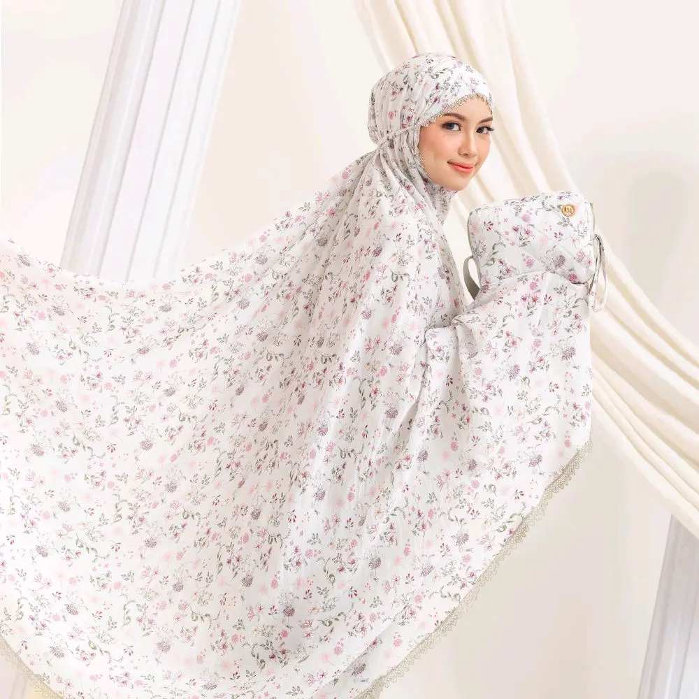 Mukena Azalea series warna sage, hijrah by shofa marwah, mukena dewasa