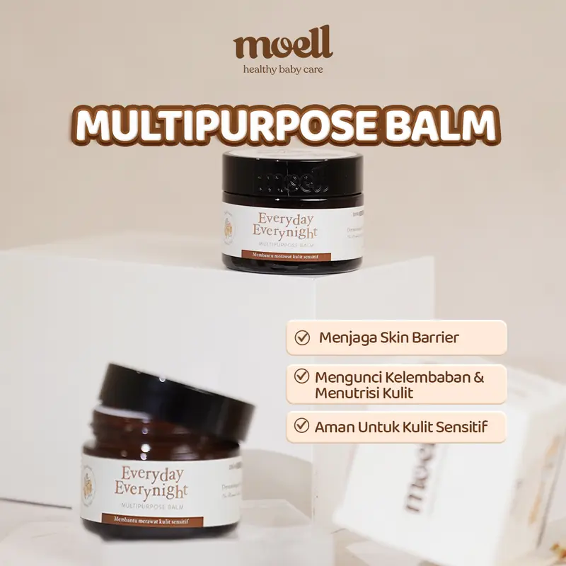 Moell Paket Special Bundling 4 in 1 - Body Wash - Shampoo - Hair Lotion - Balm / Natural Organic 7