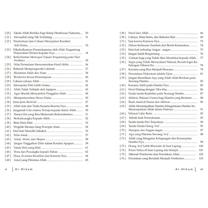 Original Buku Terjemah Kitab Al Hikam Nasehat Petuah-Petuah Bijak Sang Guru Besar Syaikh Ibn Athaillah As-Sakandari Quran lauhul 6