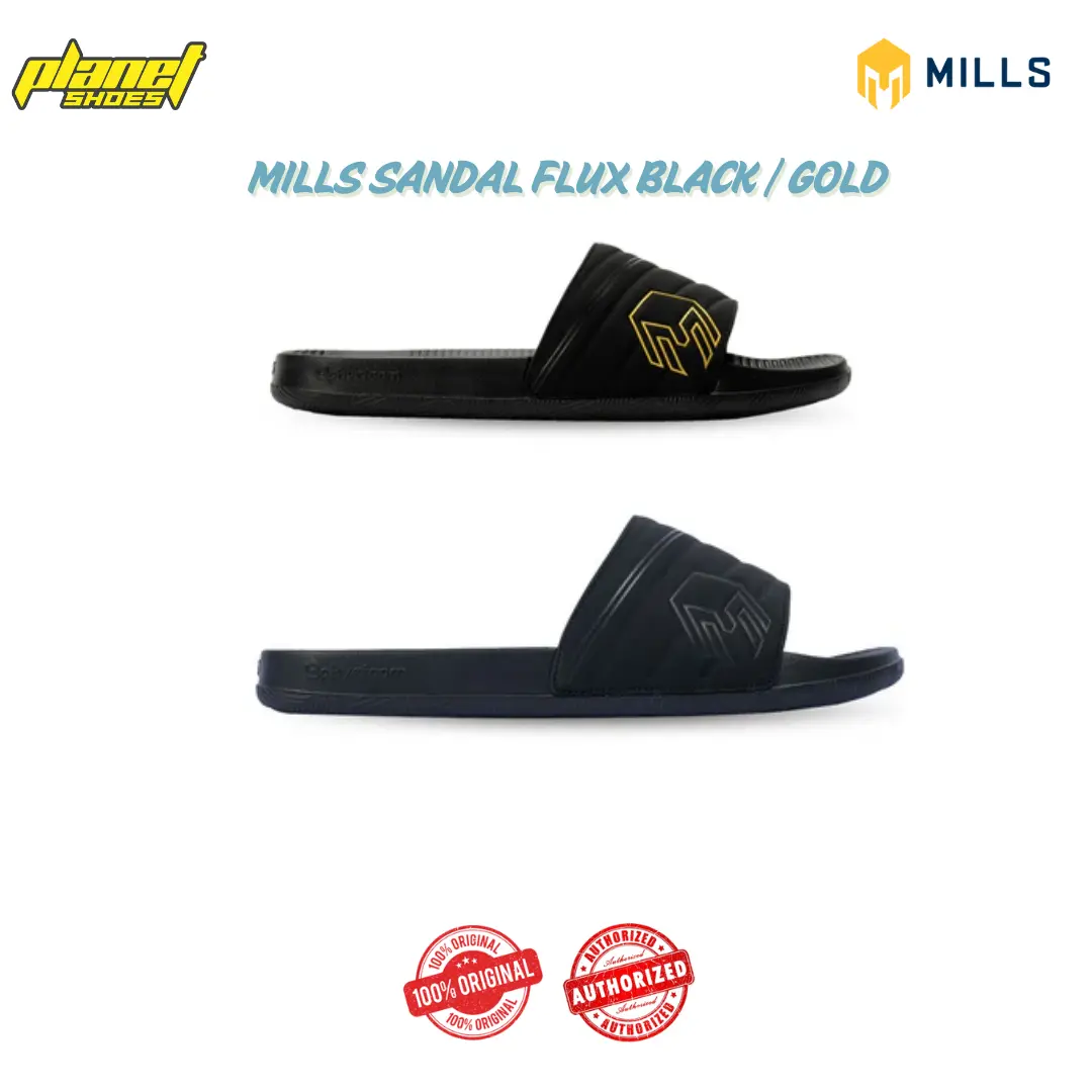 Sandal MILLS Sandal Flux Black/Gold Black/Black Kasual Shoes