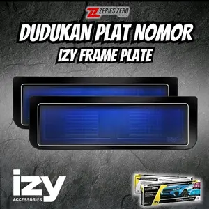 Dudukan Plat Nomor / Cover Plat Nomor Mobil IZY Lampu Universal 1 Set Car Racing Akrilik