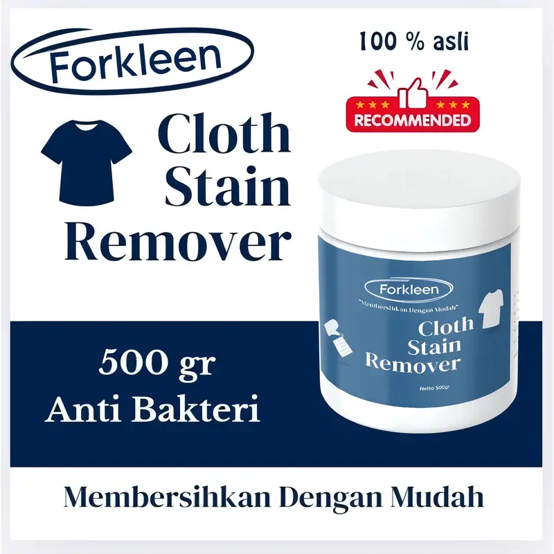 FORKLEEN PEMBERSIH PAKAIAN 250 GRAM DAN 500 GRAM/ DETERGEN PENGHILANG JAMUR PAKAIAN BERWARNA/ PENGHILANG NODA MEMBANDAL 1