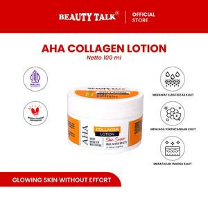 BEAUTY TALK AHA Collagen Body Booster - 100ML Whitening Lotion dengan AHA Collagen untuk   Mencerahkan dan Melembabkan Kulit Tubuh