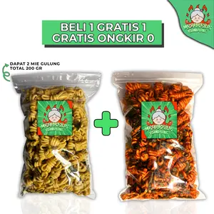 MBAHKRIUK - Buy 1 Get 1 MIE GULUNG 200 Gram Mie Pedas Gurih Daun Jeruk Bumbu Melipah